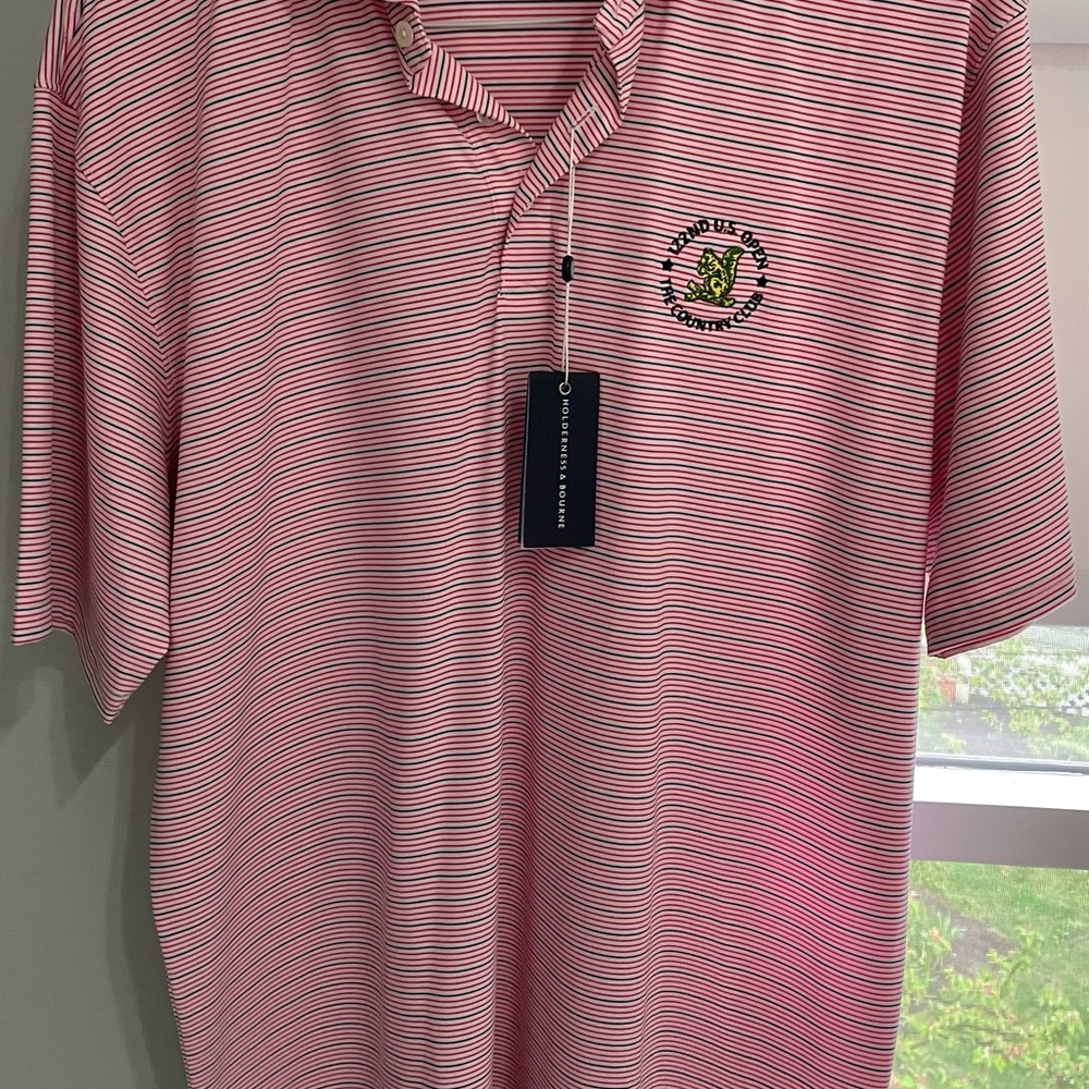 BNWT Holderness & Bourne XL 2022 US Open Brookline The Country Club golf shirt.